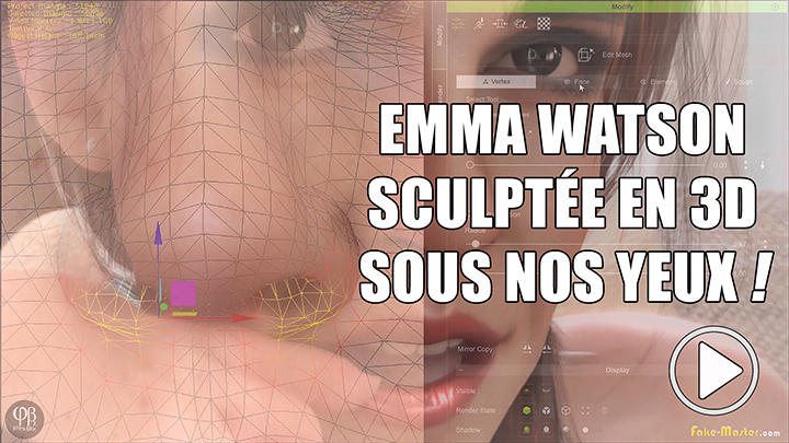 Modélisation 3D de Emma Watson par Fake-Master