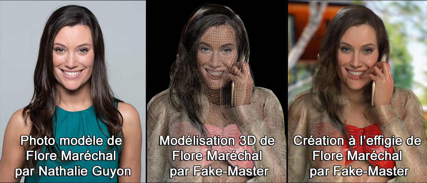 Modélisation 3D de Flore Maréchal par Fake-Master